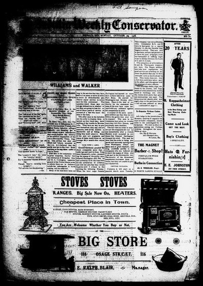 Sedalia Weekly Conservator, Oct 29, 1906