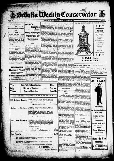 Sedalia Weekly Conservator, Nov 19, 1906