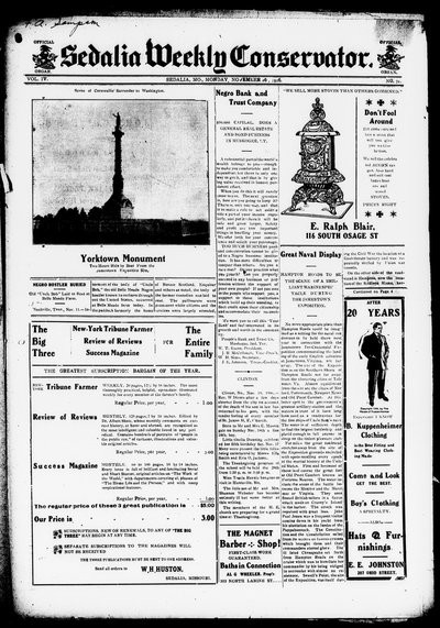 Sedalia Weekly Conservator, Nov 26, 1906