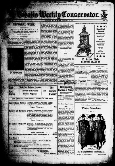 Sedalia Weekly Conservator, Jan 14, 1907