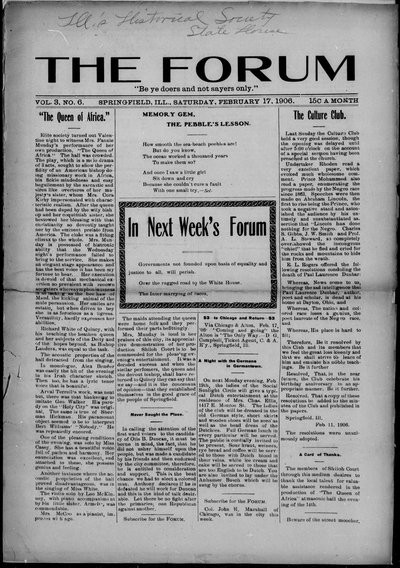 The Forum, Feb 17, 1906