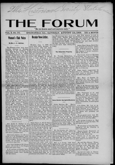 The Forum, Aug 11, 1906