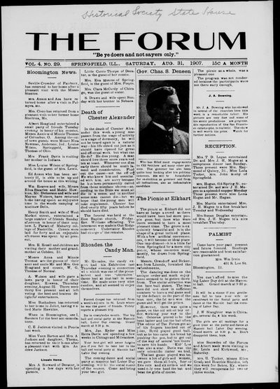 The Forum, Aug 31, 1907