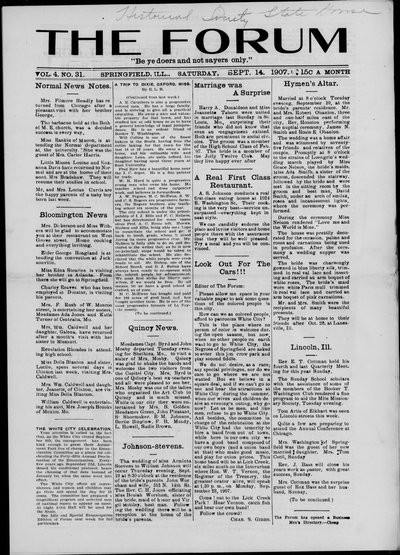 The Forum, Sep 14, 1907