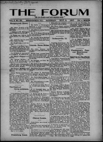 The Forum, Nov 9, 1907