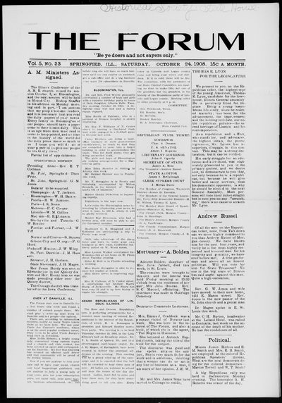 The Forum, Oct 24, 1908