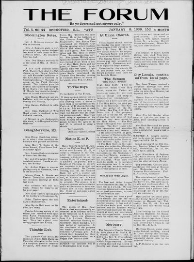 The Forum, Jan 9, 1909