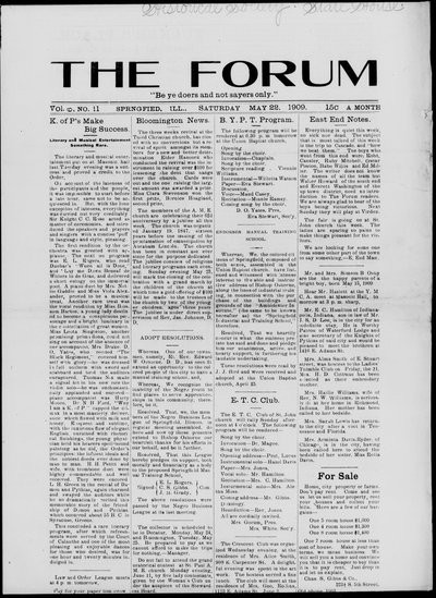 The Forum, May 22, 1909