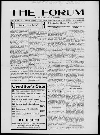 The Forum, Oct 30, 1909