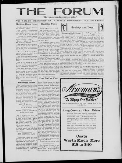 The Forum, Nov 27, 1909