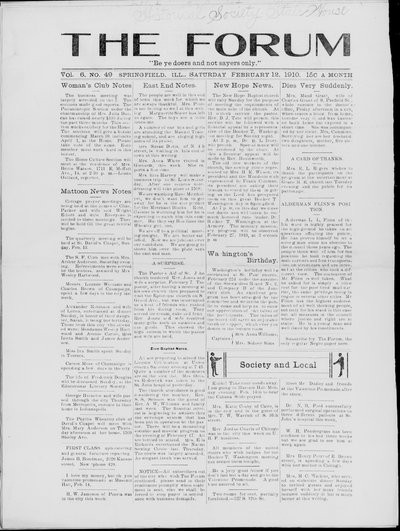 The Forum, Feb 12, 1910
