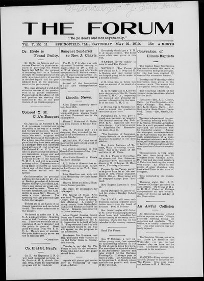 The Forum, May 21, 1910