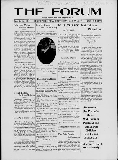 The Forum, Jul 9, 1910