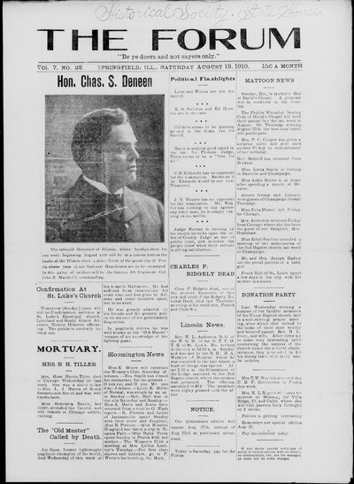 The Forum, Aug 13, 1910