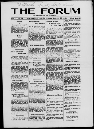 The Forum, Aug 27, 1910