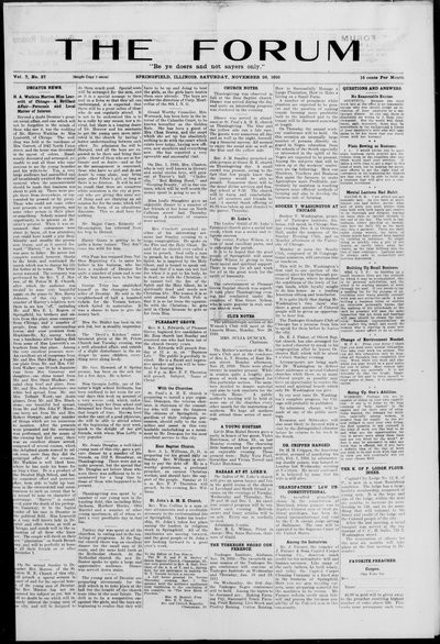 The Forum, Nov 26, 1910