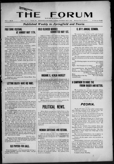 The Forum, May 8, 1915