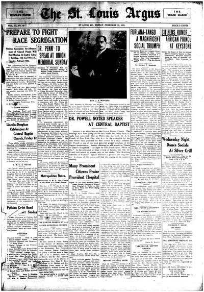 St. Louis Argus, Feb 12, 1915