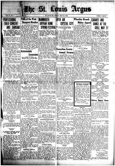 St. Louis Argus, May 21, 1915