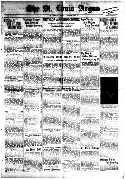St. Louis Argus, Aug 20, 1915