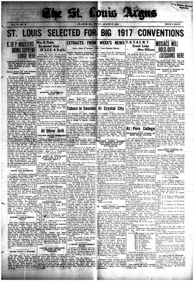 St. Louis Argus, Aug 27, 1915