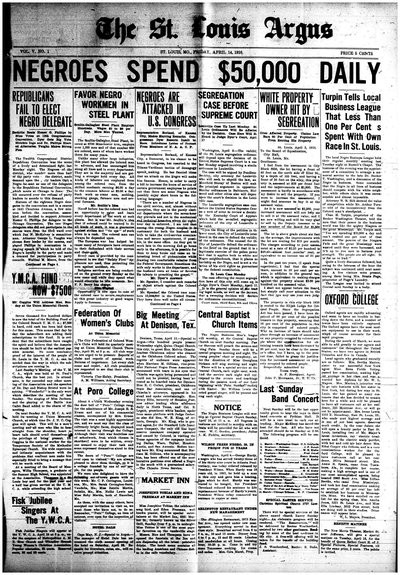 St. Louis Argus, Apr 14, 1916