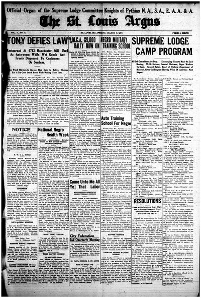 St. Louis Argus, Mar 9, 1917