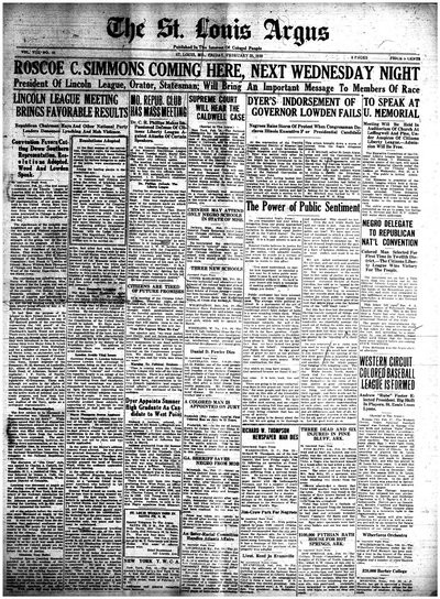 St. Louis Argus, Feb 20, 1920