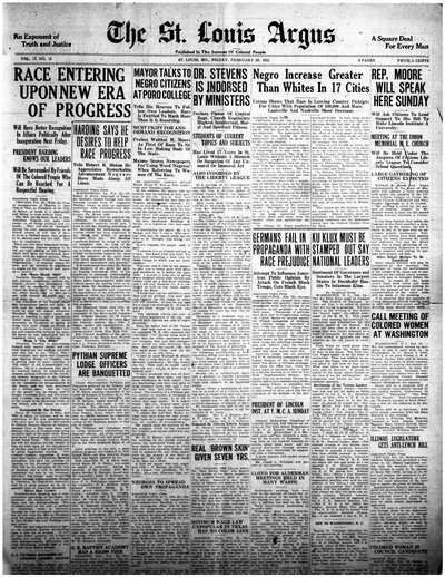 St. Louis Argus, Feb 25, 1921