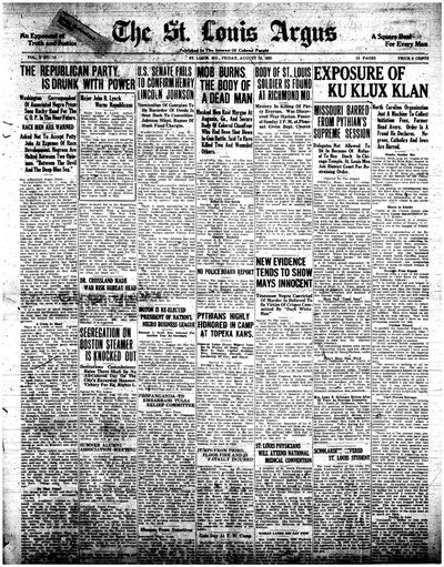 St. Louis Argus, Aug 19, 1921