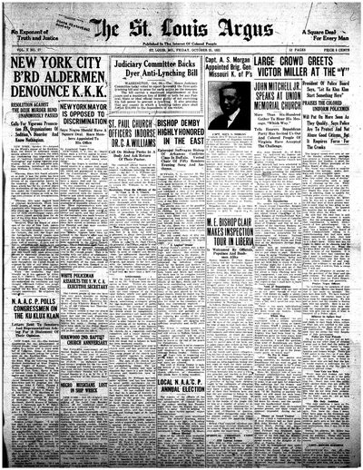 St. Louis Argus, Oct 21, 1921