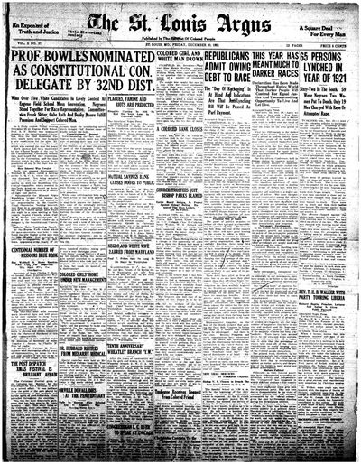 St. Louis Argus, Dec 30, 1921