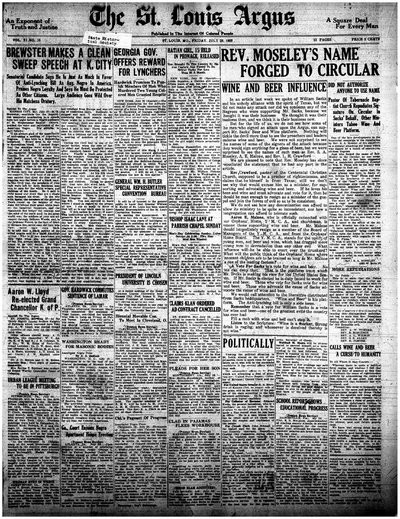 St. Louis Argus, Jul 28, 1922