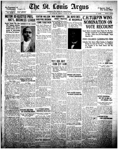 St. Louis Argus, Aug 25, 1922