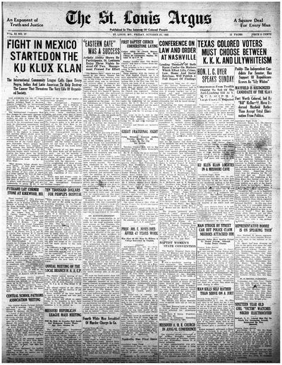 St. Louis Argus, Oct 20, 1922