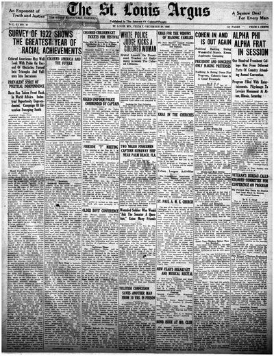 St. Louis Argus, Dec 29, 1922