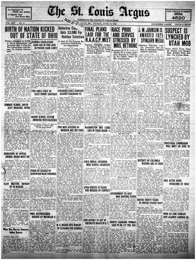 St. Louis Argus, Jun 19, 1925