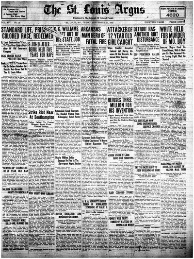 St. Louis Argus, Sep 11, 1925