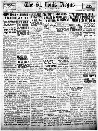 St. Louis Argus, Sep 18, 1925