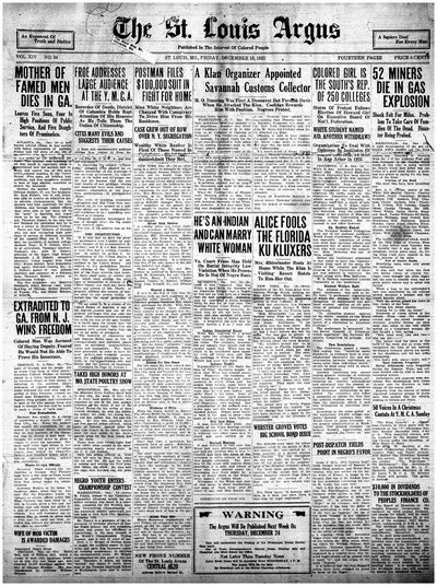 St. Louis Argus, Dec 18, 1925