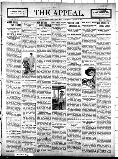 The Appeal, Aug 13, 1921