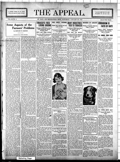 The Appeal, Jan 28, 1922