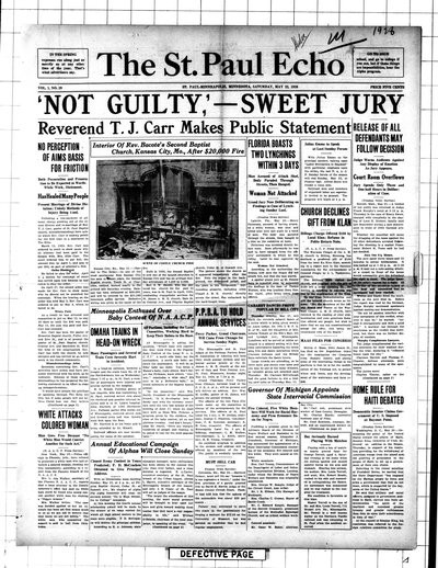 St. Paul Echo, May 22, 1926