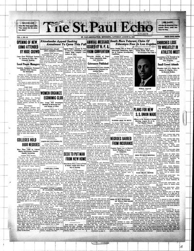 St. Paul Echo, Aug 21, 1926