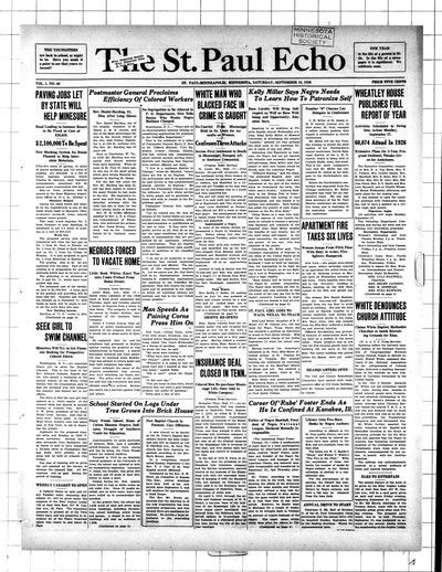 St. Paul Echo, Sep 18, 1926