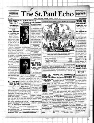 St. Paul Echo, Jan 8, 1927