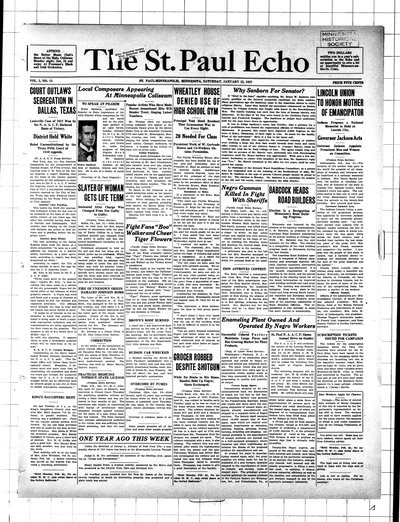 St. Paul Echo, Jan 22, 1927