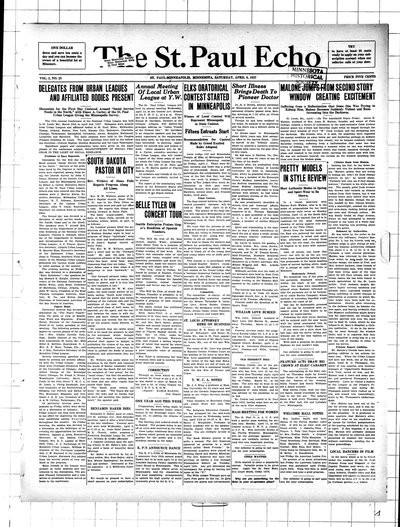 St. Paul Echo, Apr 9, 1927