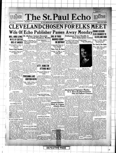 St. Paul Echo, Jun 25, 1927