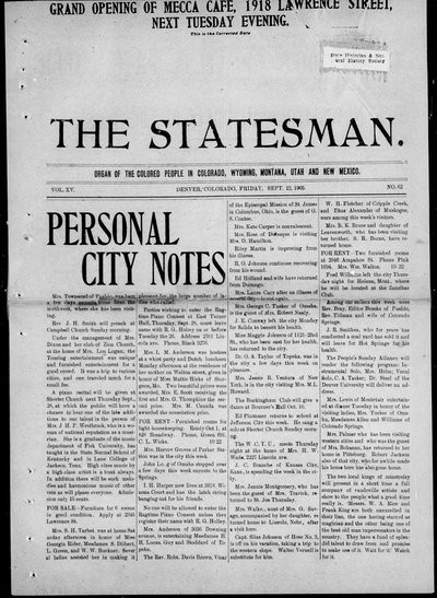 Denver Star, Sep 22, 1905